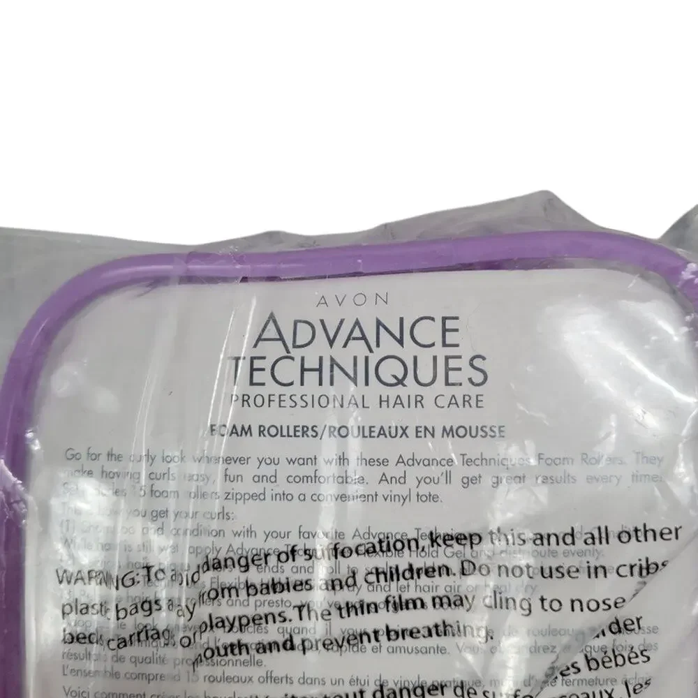 AVON Advance Techniques‎ Professional Hair Care Foam Rollers Purple Travel Tote